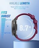 MoKo Strap Compatible with Garmin Vivoactive 4S/Venu 4 41mm/3S/2S/Forerunner 265S/255S/255S Music/Vivomove 3S, 18mm Soft Silicone Replacement Watch Band Sport Wristband, Wine Red