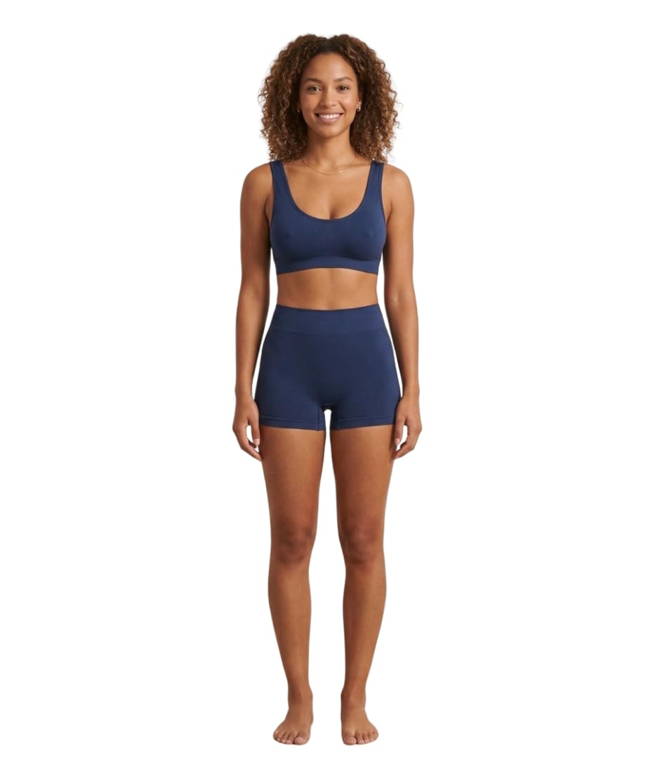 satincharm Women Sports Set Ribbed Crop Tops Removable Pad High Waist Shorts Tights Workout Gym Yoga-picture-48