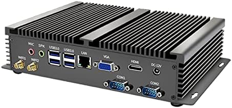 Industrial Mini PC, Kinupute Fanless Desktop Computer i7-1165G7 Windows 10 Pro, 16G DDR4, 256G SSD, 2xCOM, HDMI/VGA Port, 4K, Gigabit Ethernet, BT4.0/2.4G+5G WiFi for Industry Office HTPC, Metal Case