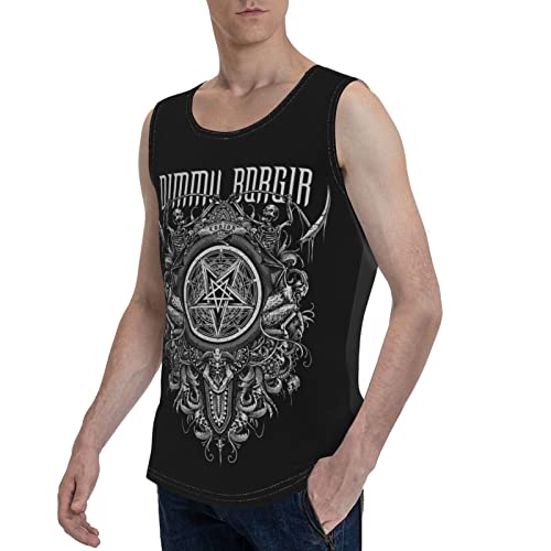 Dimmu Borgir Tank Top Mens Summer Round Neckline Short Sleeves Tops Vest Black #TOP5
