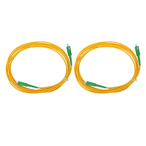 La Mejor Selección de Cable fibra óptica - los mas comprados. 31 2pcs 3M Cables de fibra óptica monomodo y núcleo único SC/APC-SC/APC-SM-G652D OS2 Cable de conexión de fibra óptica, Conector Industrial