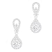 ORROUS & CO Legacy Collection 18K White Gold Plated Solitaire Cubic Zirconia Accent Halo Drop Earrings