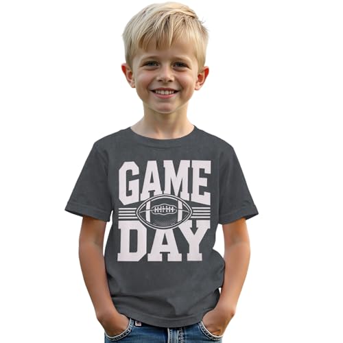 Boys Game Day Shirts Kids Football Sunday Tshirt Football Season Tee Team Sports Fans Lover Short Sleeve Tops 6-11Y