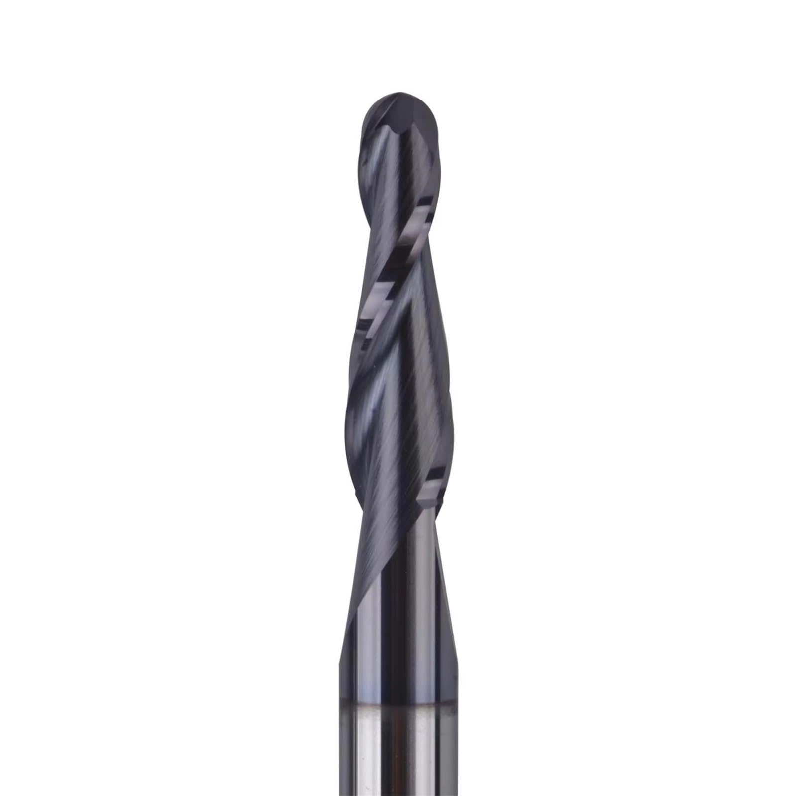 Lote de 5 fresas carburo sólido 4-6 mm, 2 flautas, punta cónica, para grabado CNC, para madera y metal(5PCS-R0.5-30.5-D6)