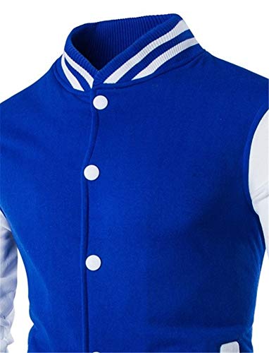 Kalanman Mens Slim Fit Varsity Baseball Jacket Unisex Uniform Jacket Sport Coat (Xl, Yellow) #TOP2