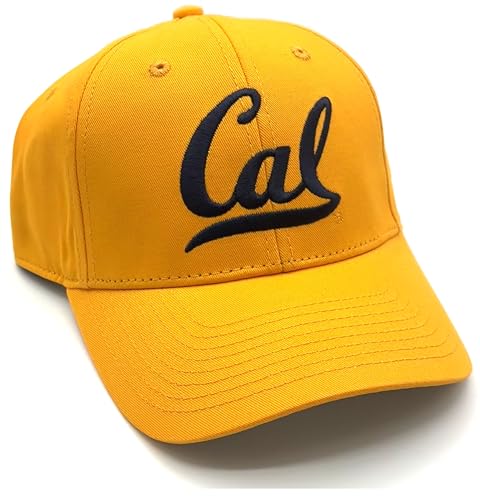 Officially Licensed Cal Berkeley Yellow/Blue MVP Hat Classic University Team Logo Adjustable Structured Embroidered Sports Cap