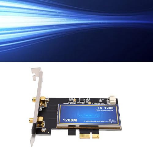 Tarjeta de Red WiFi Dual Band PCIe Zunate con Bluetooth 4.0, 867Mbps 5GHz 300Mbps 2.4GHz, Adaptador Inalámbrico con Dos Antenas Externas de 8dBi, 802.11ac para PC de Escritorio miniatura 6