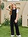 Haloumoning Girls Jumpsuits Kids Fashion Sleeveless Wide Leg Loose Romper with Pockets One Piece Summer Outfits