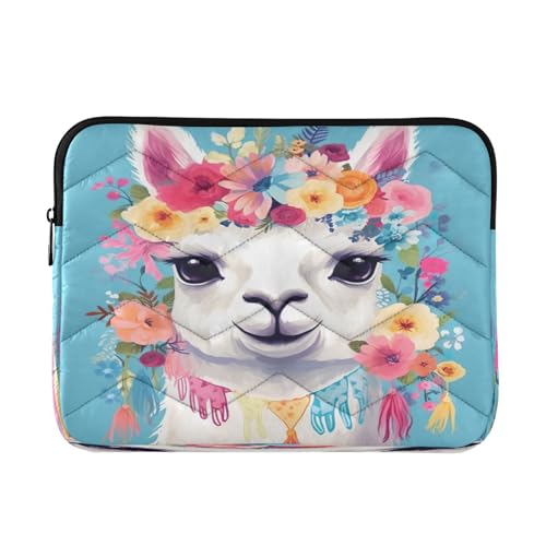 Funda para portátil Floral Llama 13-14 pulgadas