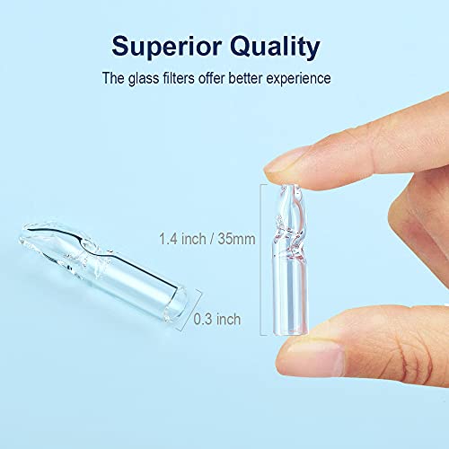 10 Pcs Reusable Glass Filter Tips, Premium Rolling Tips, Easy To Clean Rolling Mouthpiece (Flat Mouth) #TOP2