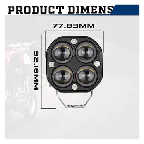 Feux antibrouillard moto LED étanche haute performance 80W - 3