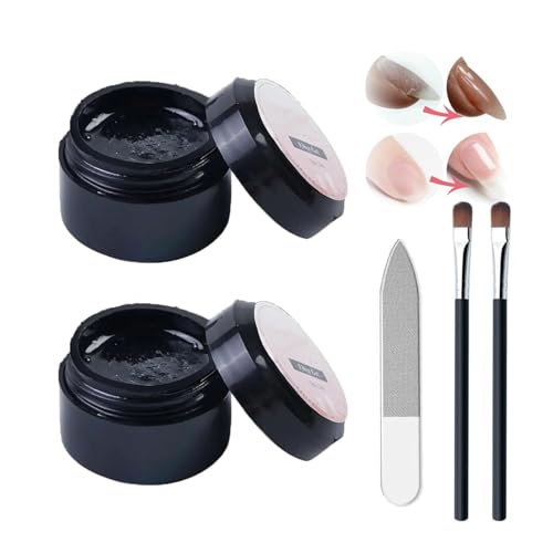 Gel protettivo per la riparazione delle unghie, kit di riparazione per unghie naturali spaccate, facile da fissare, kit di riparazione per unghie rotte per unghie naturali, uso domestico e salone (2