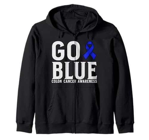 Go Blue Colon Cancer Awareness Items Gifts Colon Cancer Sudadera...