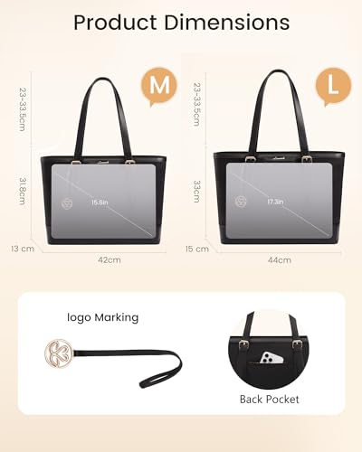 LOVEVOOK Tote Bag Handbag Women, Large Work Laptop Bag 15.6 Inch, Teacher Briefcase Shoulder Bags Womens Shopper Handbags for Uni Office School Business - Image 5