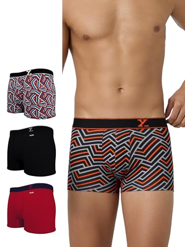 Image of XYXX Men's Super Combed Cotton Regular Fit Solid Antibacterial Trunks with No Marks Waistband