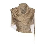& Bequem, Weich & Leicht NHNKB Schals & Tücher Für Damen Musselin Schal Leopard Schal Wrap Fransen Hochzeiten Party Abend kausale Schals für Frauen Schal Kräuselband (Khaki, One Size) Herbst, Warm, Elegant, Unisex