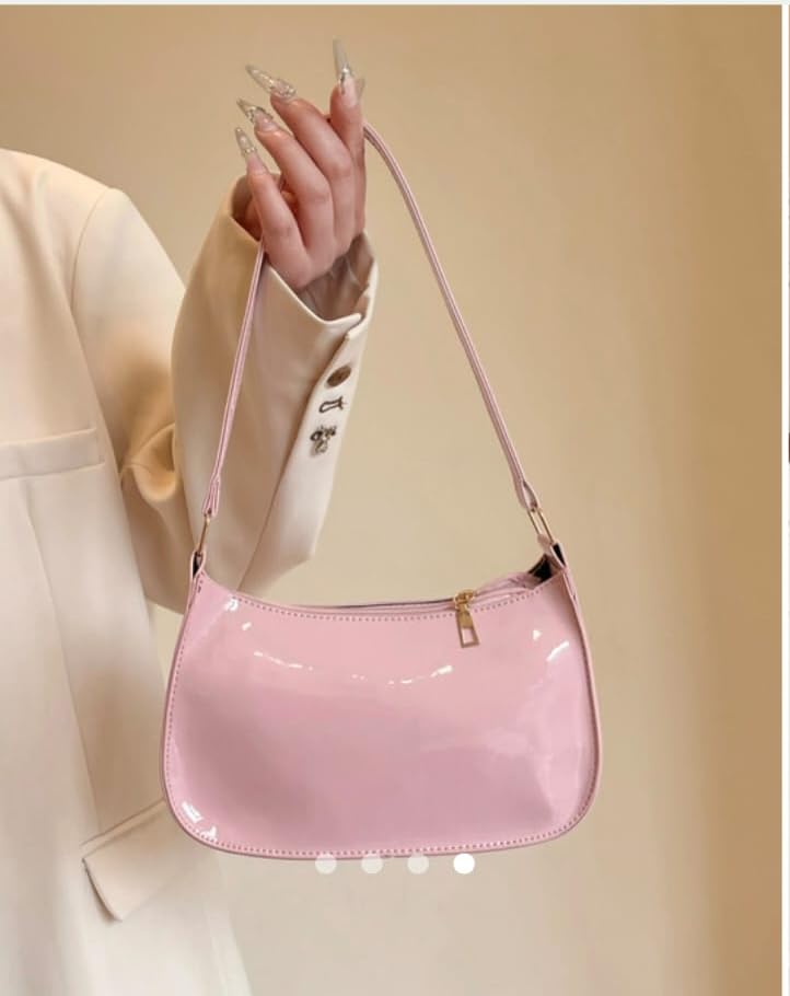 Image of Women's Patent Leather Shoulder Bag Glossy Sling Handbag for Casual & Party