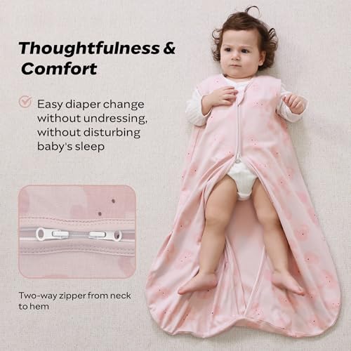 Image of JELLYMONI Baby Sleep Sack 6-12M, 0.5 TOG, 100% Cotton Wearable Blanket | 3 Pack, Soft Cotton Fabric, Breathable Lightweight Sleeveless Sleep Sack, Pre-Shrunk, 2-Way Zipper
