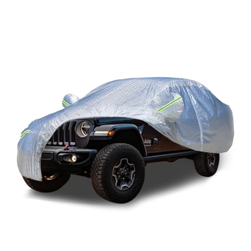 Image of 5 Layers Waterproof Car Covers for Automobiles All Weather Season UV Protection Rainproof Outdoor Full Cover Universal Fit SUV 191 inch to 200 inch