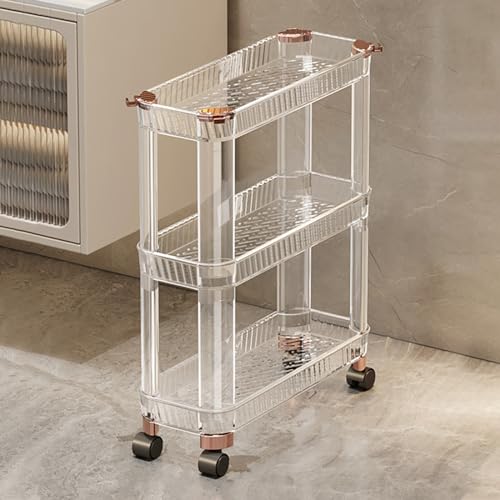 HDHDHJ Acryl Badrollwagen 3-stöckig