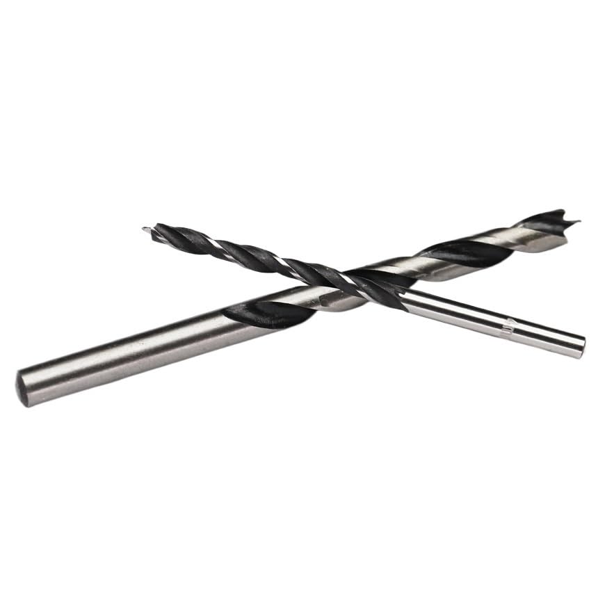1PC 15mm Rubber Wood Woodworking Tool Straight Shank Twist Tricuspid Three Awl Brad Pointed Drill Bit