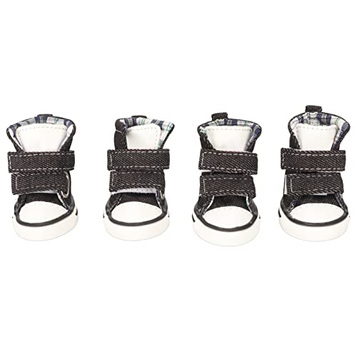 Sapatos de Cachorrinho de Lona, ​​forro Algodão Impede a Moda Botas Lona Cães Fofos para Viagens par