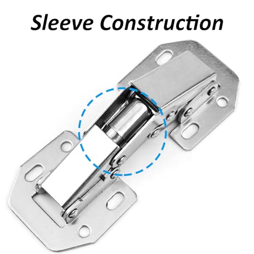 Bohaner Scharniere für Schranktüren 4 Stück Scharnierer Schrankscharnier Aufschraubscharniere 104 * 44mm versteckte Küchentürscharniere 90 Grad mit Schrauben, Scharniere für Schranktür