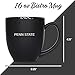 Rico Industries NCAA Penn State Nittany Lions - PSU Main 15oz Laser Engraved Matte Black Ceramic Bistro Mug - For Hot or Cold Drinks