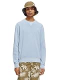 Scotch & Soda Unisex Garment Dye Structured Sweatshirt Sweats, Sea Blue, XXL
