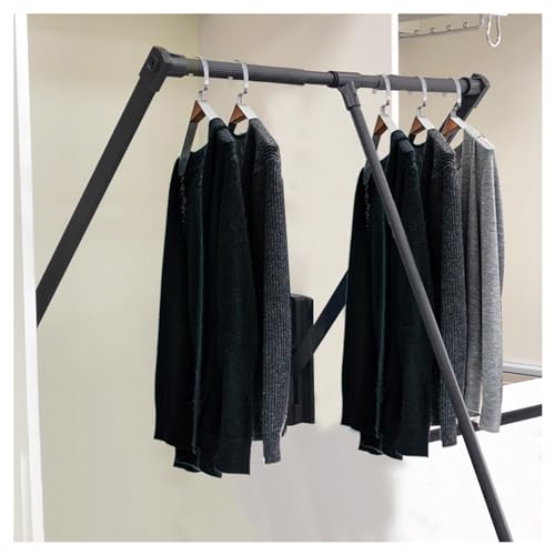 Porte-pantalons de type tiroir extensible et tringle de placard rabattable amortie