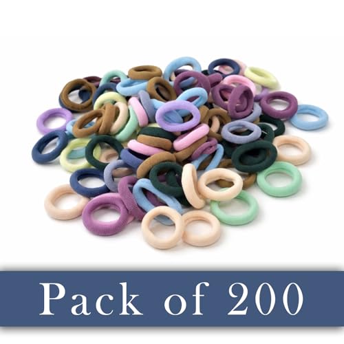 Image of Rubber Band for Hair Hair Ties for Women Hair Ties for Girls Ponytail Hair Band Ponytail Holder Hair Rubber Band for Women Stylish Hair Accessories for Kids Girls Baby Girl (Multicolor - Pack of 200)