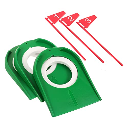 CORHAD Indoor Golf Putting Green Set 3pcs Golf Putter Cup Hole Covers Training Aid for Home Practice for Parties and Professionals