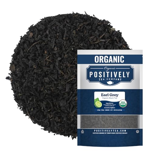 Image of Organic Positively Tea Company, Earl Grey Black Tea, Loose Leaf, 4 Ounce