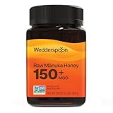 Wedderspoon Raw Manuka Honey 150+ MGO, 17.6 Oz, Unpasteurized New Zealand Honey, Non-GMO, BPA-Free Jar, Superfood & Natural Wellness Support