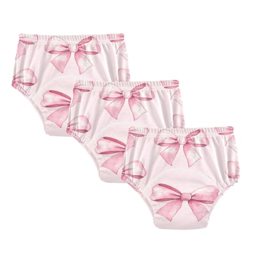 Coikll Pink Bows (1) Toddler Training Underwear Waterproof Baby Pee Pants -2T