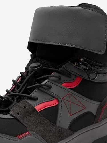 Image of The Souled Store Mercury Men and Boys Elasticated Toggle Closure Detachable Ankle High Top Sneakers