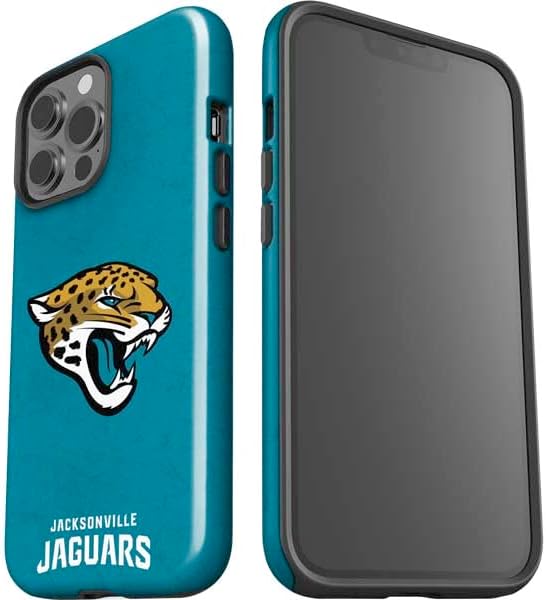 Skinit Impact Phone Case Compatible with iPhone 14 Pro Max - Officially Licensed NFL Jacksonville Jaguars Distressed Design