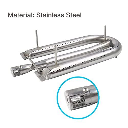 Derurizy 12461 Stainless Steel Grill Burner Tube Replacement For American Outdoor 24Nb, 24Ng, 24Np, 24Pc, 30Nb, 30Pc, 36Nb, 36Pc Gas Grill Models, 14 1/2" X 6 1/4", 3 Pack #TOP5