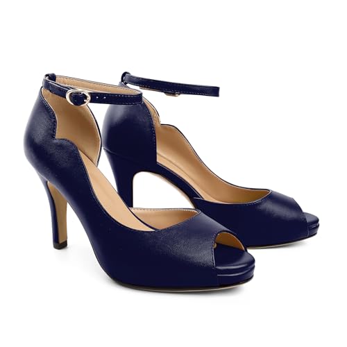 Image of AUMOTED High Heels Pumps Platforms Shoes for Party Daily 3.4 inch Dressy Pumps