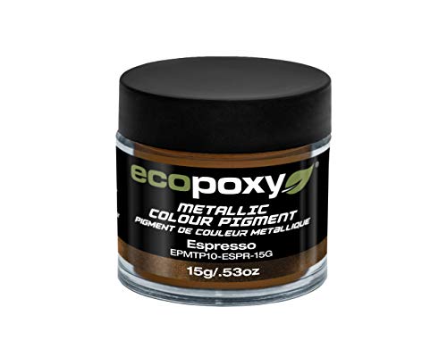 EcoPoxy 15g Metallic Resin Color Pigment Powder for Stunning Epoxy Resin Art - Epoxy Wood Filler for Woodworkers and Artists - Easy Mix, Create Unique Color Effects - Espresso Color
