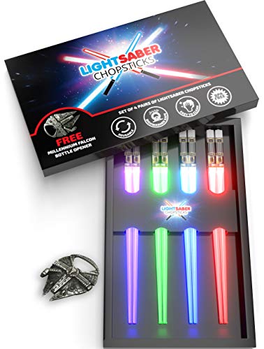 Lightsaber Chopsticks Reusable | Star Wars Gifts and Toys for Kids | LED