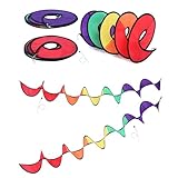 Spiral-Regenbogen-Windm&uuml;hle, Faltbarer Winds pinner f&uuml;r Outdoor-Camp-Dekorationen, Heim-Verzierungen und Zelt-Buntings