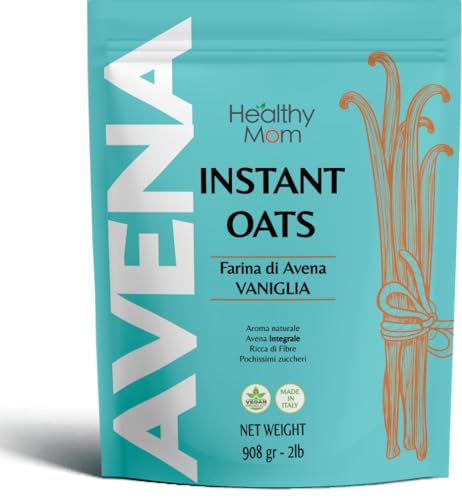 Farine d’avoine instantanée saveur vanille – Made in Italy – Arômes naturels – Parfaite pour petit-déjeuner sain et recettes sucrées – Qualité premium