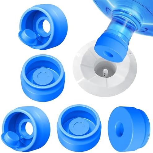 3 and 5 Gallon Water Jug Cap, Silicone Reusable Replacement Cap, Non Spill Bottle Caps for 55mm Bottle Water Dispenser Caps – Pack of 3