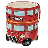 new england tasse Kaffebecher mit rotem Routemaster London-Bus-Design.