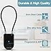 Dhiedas Fingerprint Cable Lock, 3.6'' Long Shackle Fingerprint Lock with Bluetooth APP, Smart Keyless Biometric Waterproof Outdoor Smart Padlock for Gate Fence Locker Cabinet Gym Backyard