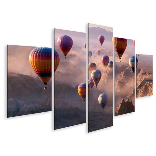 Tableau montgolfière désert grand format 5 pièces salon