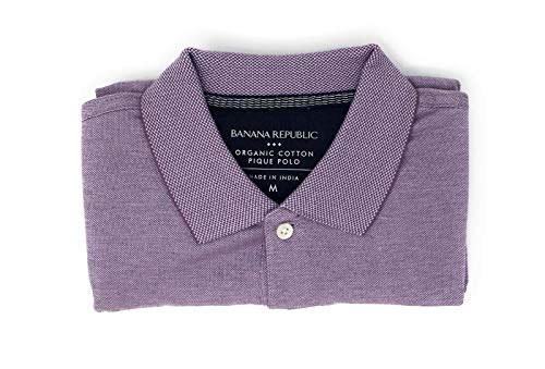 BANANA REPUBLIC Men's Classic Fit Polo Shirt Elephant Logo (Light Purple, Small) - Thumbnail 3