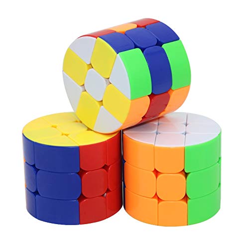 letaowl Zauberwürfel DREI Ordnung Zylindrischen Zauberwürfel Vorteilhafte Weisheitsspielzeug Für Kinder Hobbys Aktion Spielzeug Geburtstagsgeschenk Cover