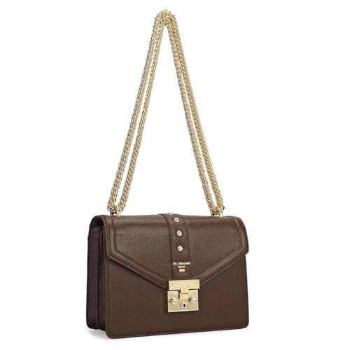Image of Da Milano Leather Shoulder Bag for Women (00349D-OL)